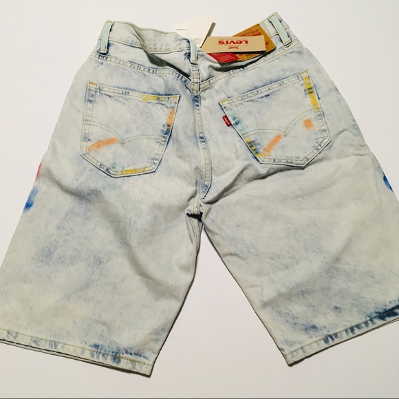 NWT Levi’s 569 Loose Straight Unique Paint Denim Jean Shorts Men's Size 31 NEW - Picture 8 of 12